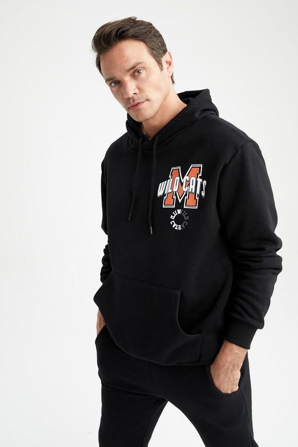 Regular Fit Kapüşonlu Sweatshirt - 1