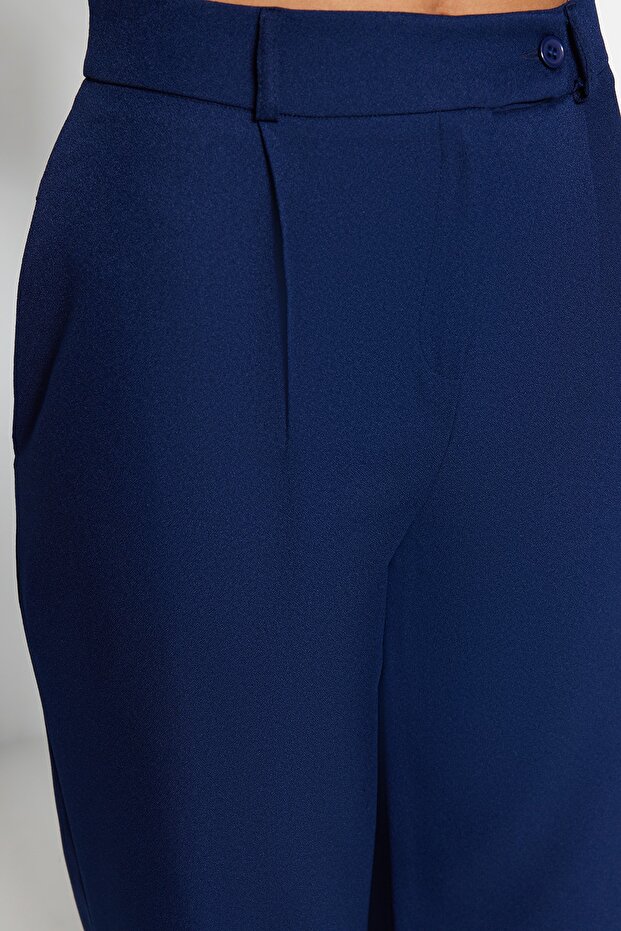 Mavi Wide Leg/Geniş Paça Dokuma Kumaş Pantolon TWOAW22PL0263 Palazzo - 4