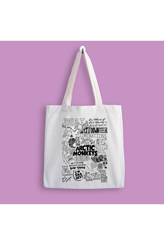 Arctic Monkeys Baskılı Bez Çanta - 1