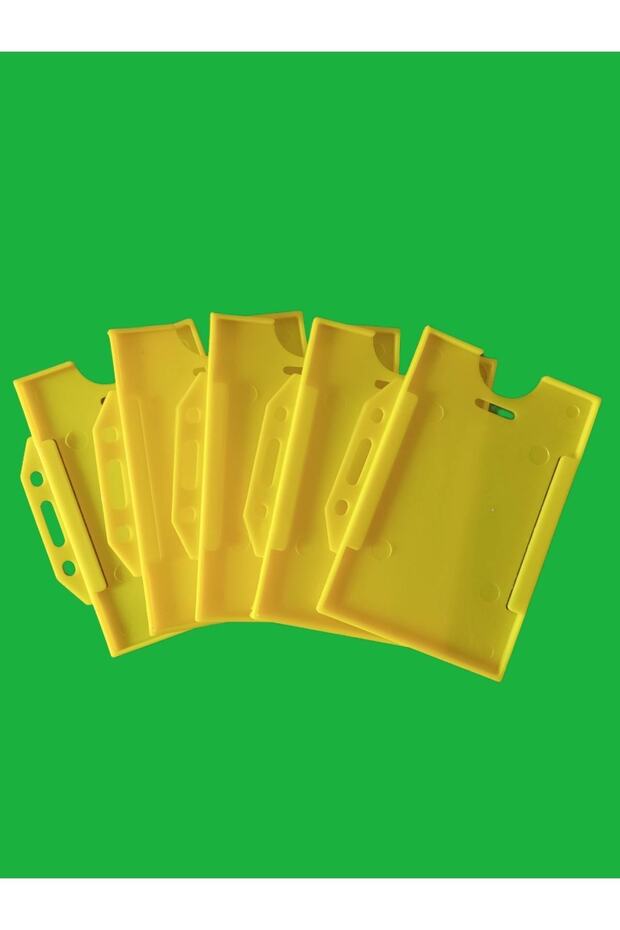 Yellow Horizontal Plastic Name Badge 5 Pieces Case