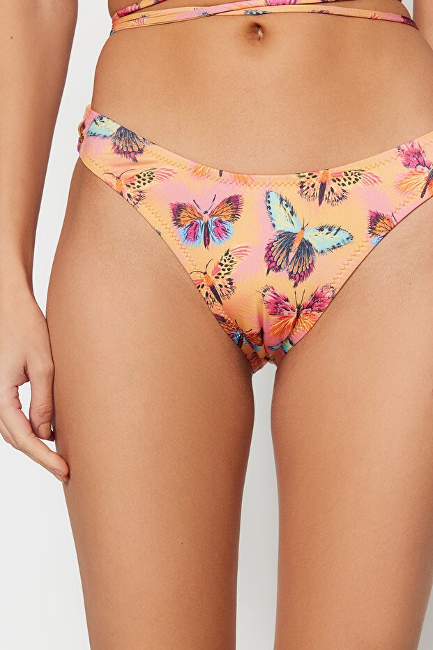Kelebek Desenli Normal Paça Bikini Altı TBESS23BA00050 - 3