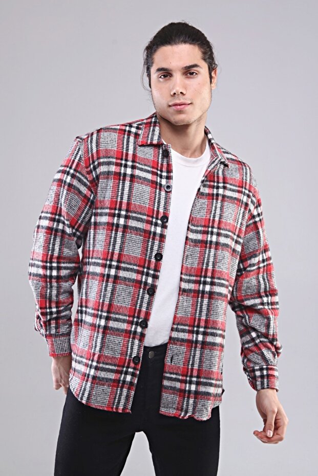 Erkek Oduncu Gömlek Oversize - 6