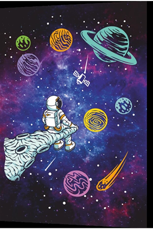 There Is Life in Space Fun Astronaut-3 Retro Wooden Poster