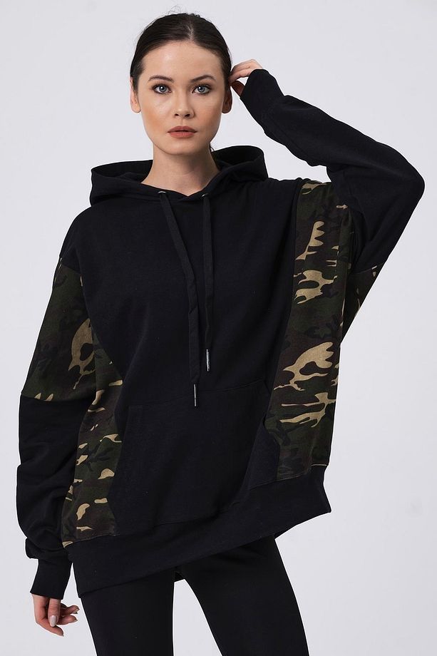 Kapüşonlu Oversize Sweatshırt - 3