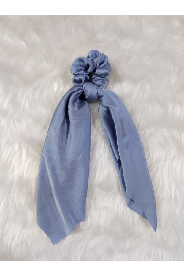 Blue Color Satin Scarf Bagel Buckle - Scarf Buckle
