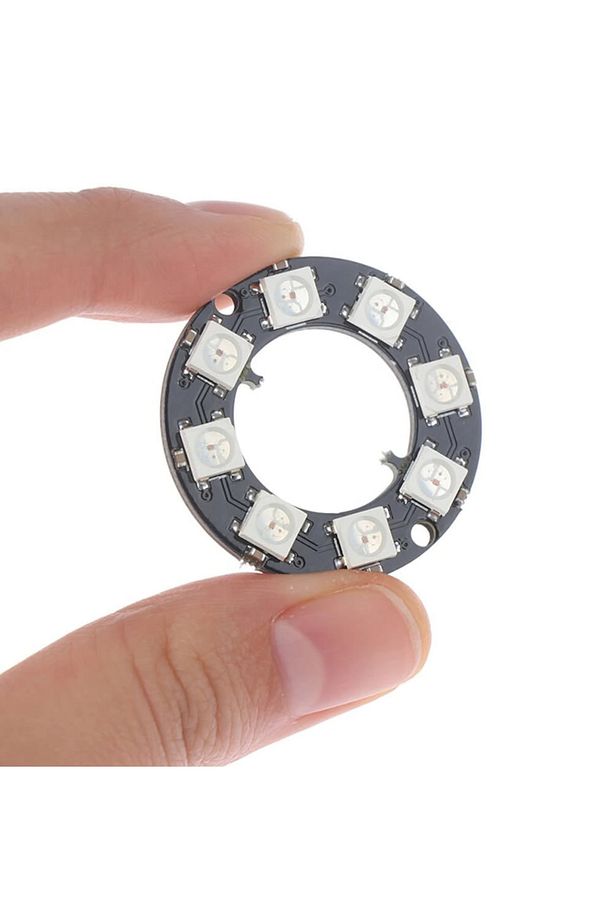 8 Bit Neopixel Halka Ring Ws2812b 5050 Rgb Led Modül 5050 Adreslenebilir Lamba Kart Full Color Ekran - 1