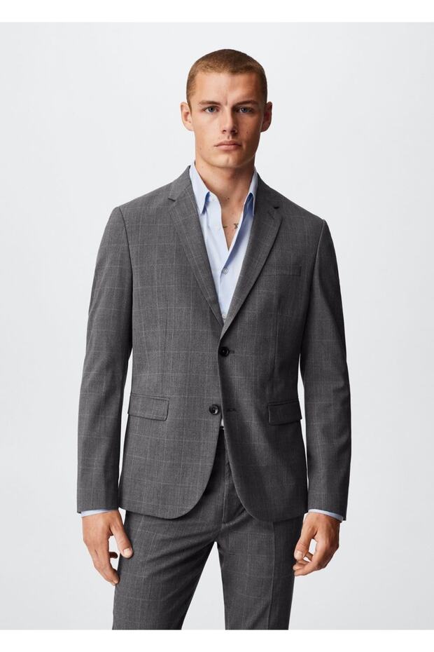 Süper Dar Kesimli Blazer Ceket - 1