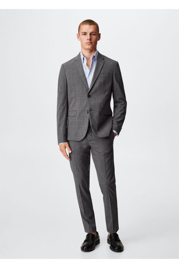 Süper Dar Kesimli Blazer Ceket - 2