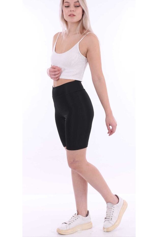 Women's High Waist Shiny Shorts
