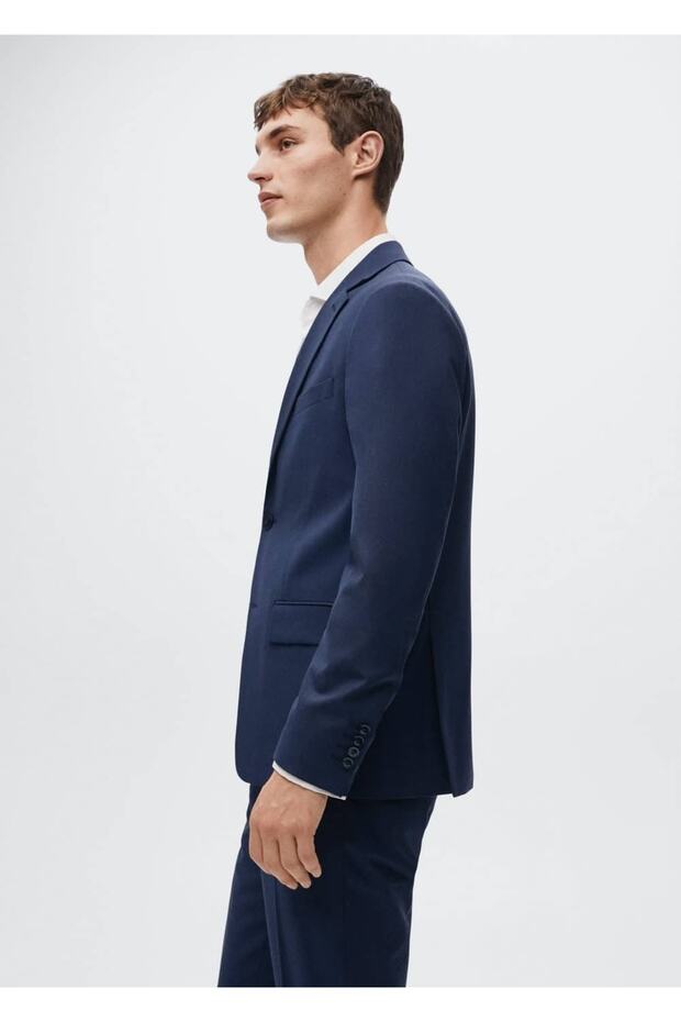 Slim Fit Wool Blazer Jacket - 6