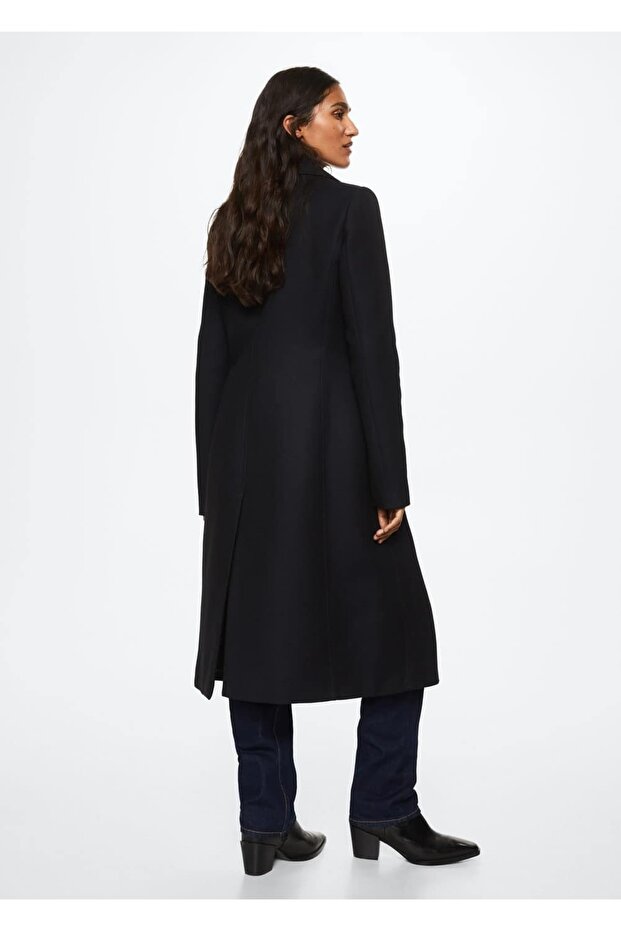 Düğmeli Fitted Palto - 4