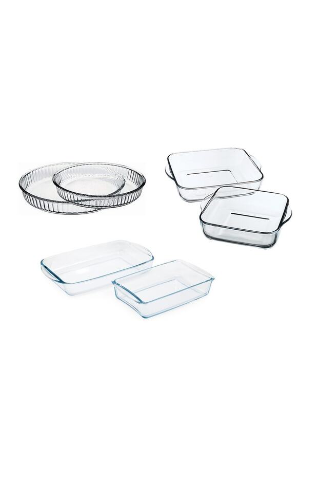Pasabahce Borcam Glass Baking Tray Dowry Set 6 Pieces