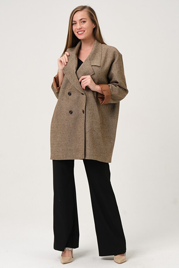 Desenli Oversize Kaban - 2