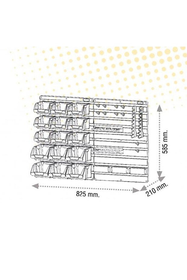 Dps35 Duvar Panel Seti, Avadanlık Askı - 35 Parça - 7