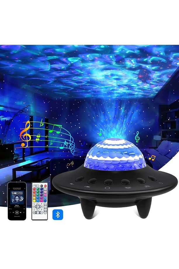 Starry Galaxy Projektör Hoparlör Bluetooth Ufo Gece Lambası - 3