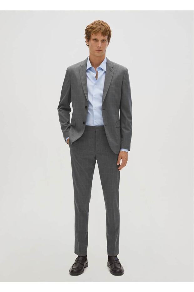 Süper Dar Kesimli Blazer Ceket - 5