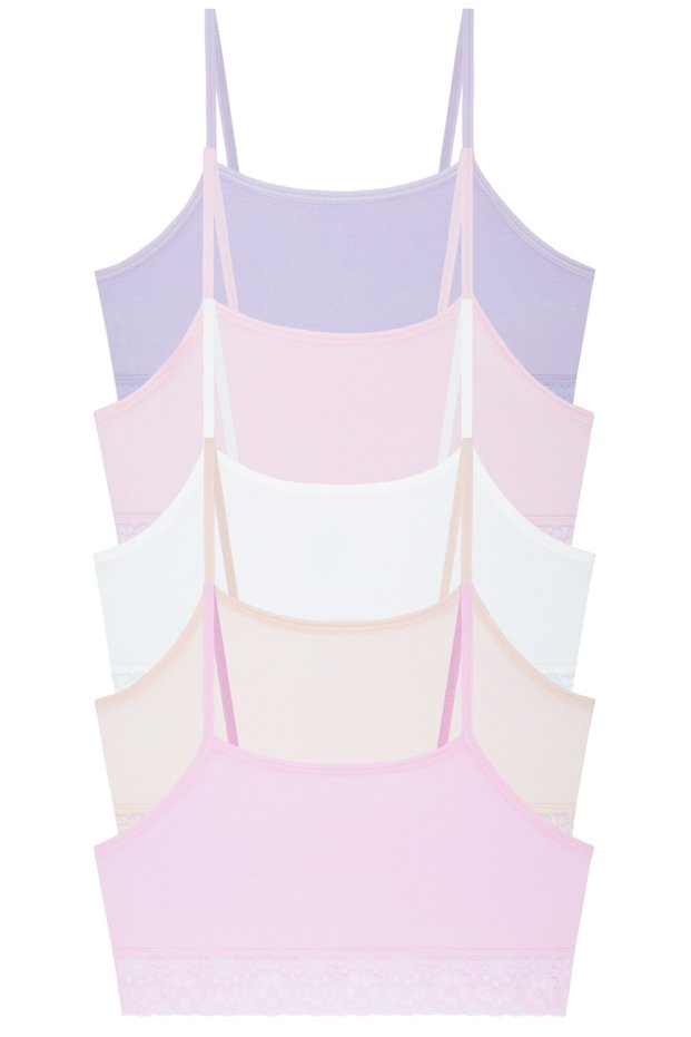 Girl's Rope Suspender Skirt with Lace, 5-Piece Sports Bustier