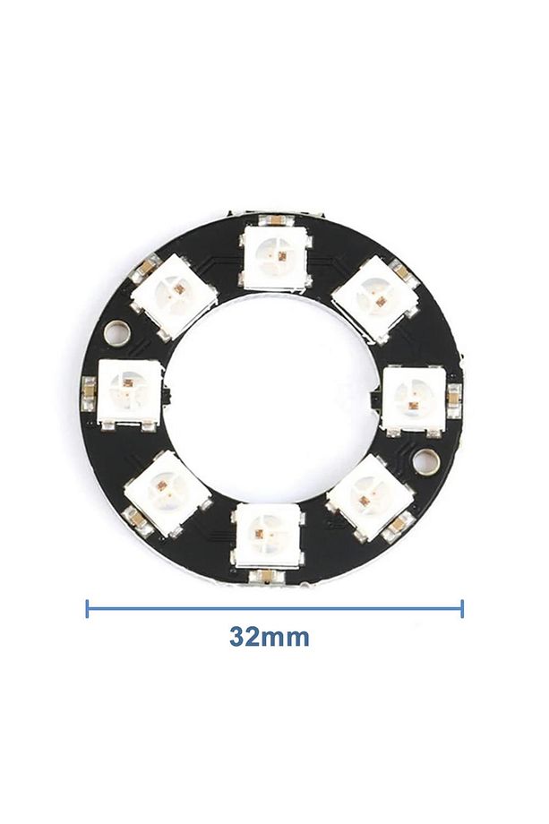 8 Bit Neopixel Halka Ring Ws2812b 5050 Rgb Led Modül 5050 Adreslenebilir Lamba Kart Full Color Ekran - 2