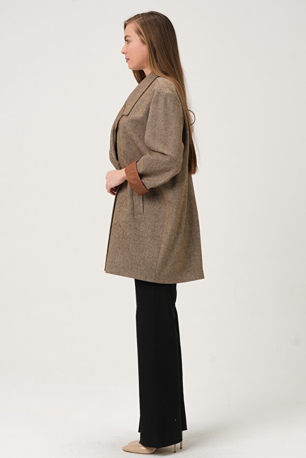 Desenli Oversize Kaban - 3