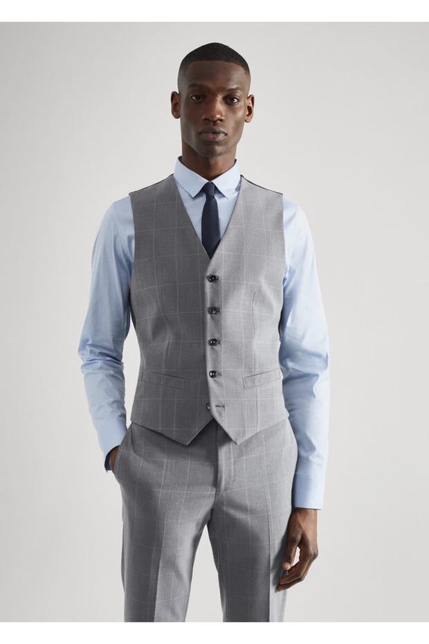 Super Slim Fit Yelek - 1