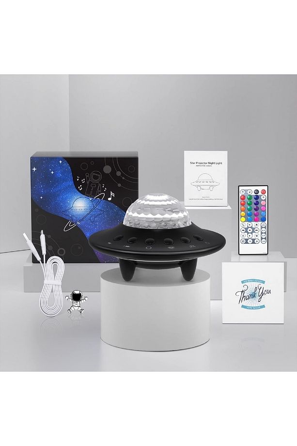 Starry Galaxy Projektör Hoparlör Bluetooth Ufo Gece Lambası - 9