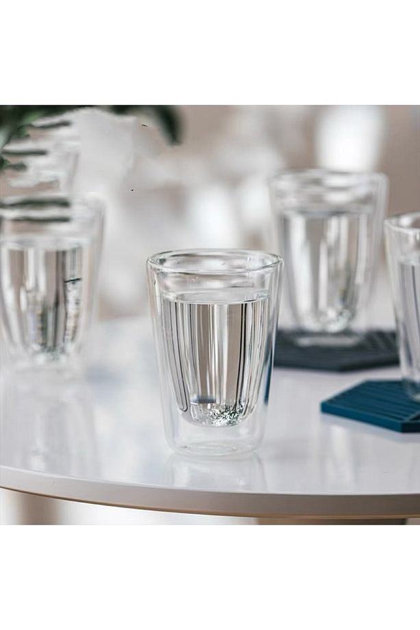 2li Çift Cidarlı 250 Mı Borosilikat Latte Çay Kahve Mevye Suyu Bardağı - 4