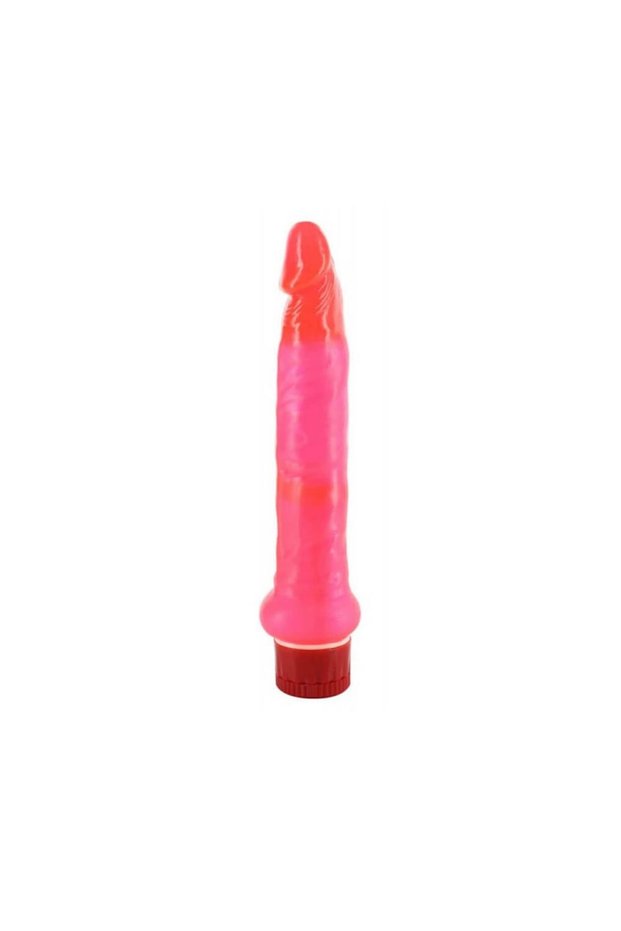 Vibrator subțire tip jeleu roz
