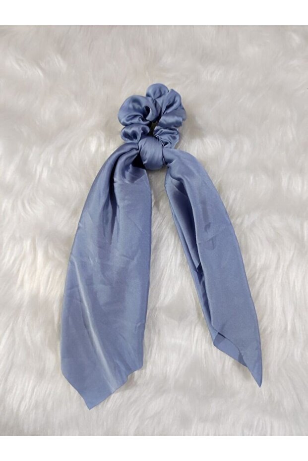 Blue Color Satin Scarf Bagel Buckle - Scarf Buckle