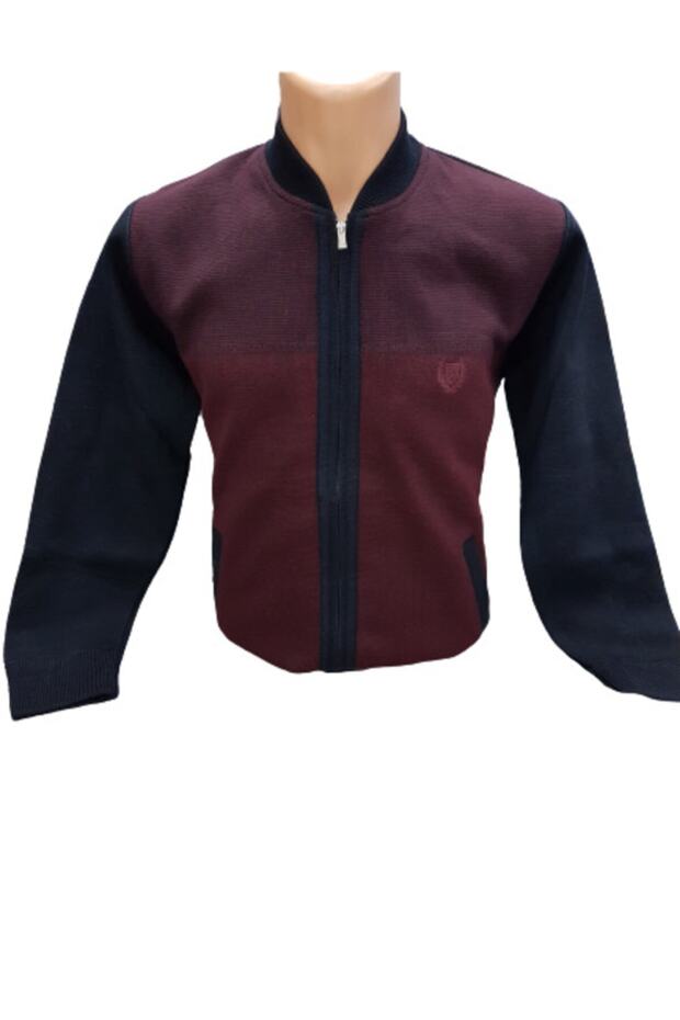 Erkek Lacivert Astarlı Fermuarlı Mont - 1