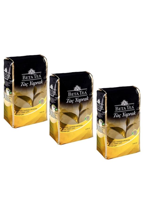 Beta Taç Yaprak Türk Çayı 1000 gr X 3 Adet - 1