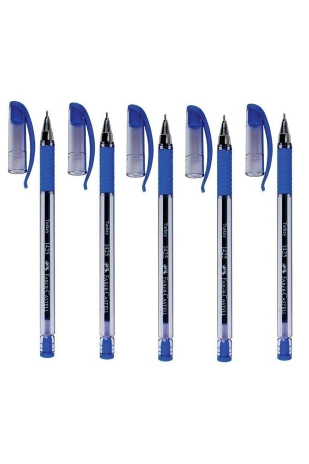 Needle Tip Ballpoint Pen Blue 5 Pieces