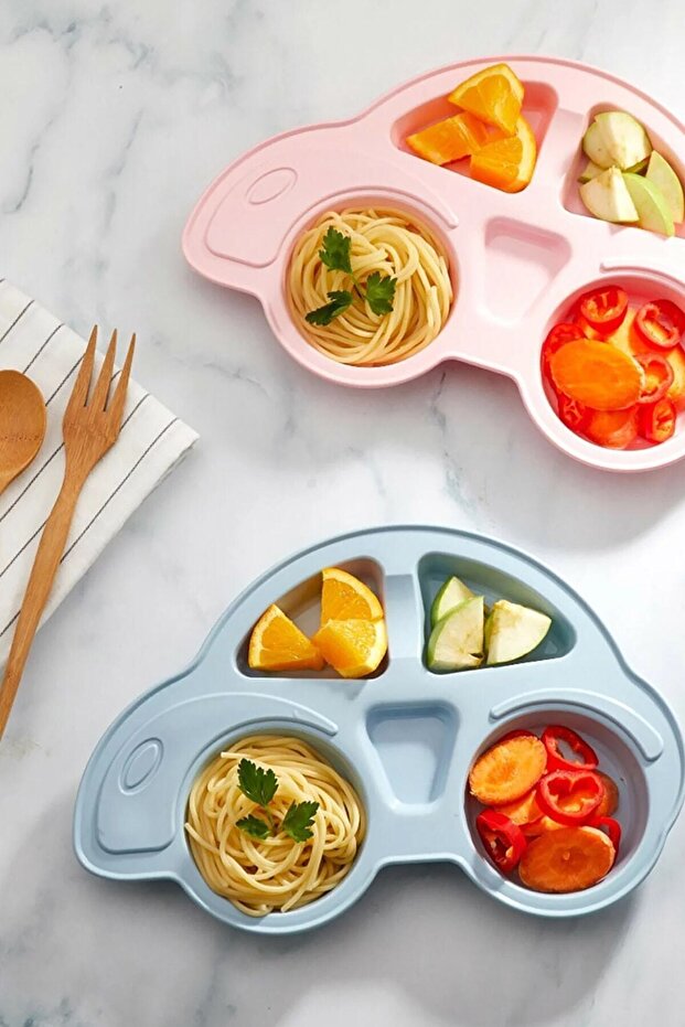 Araba Model Mama Tabağı - Pembe - 1