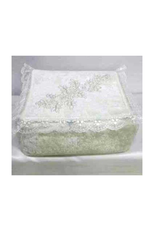 Bohça Engagement Hurc Dowry Velvet Bag Cream