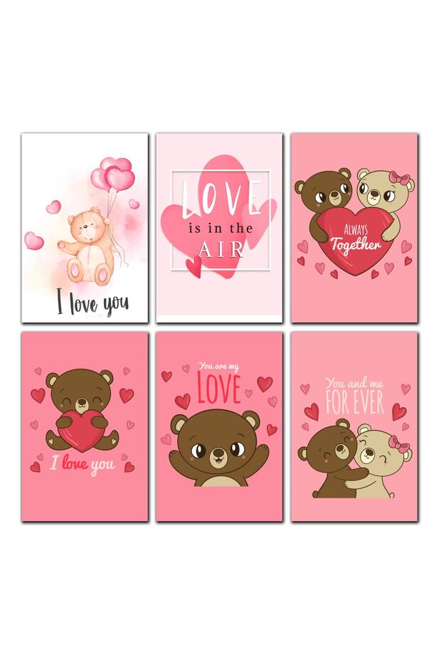 Valentine's Day Concept Postcard Set (10x15 Cm)
