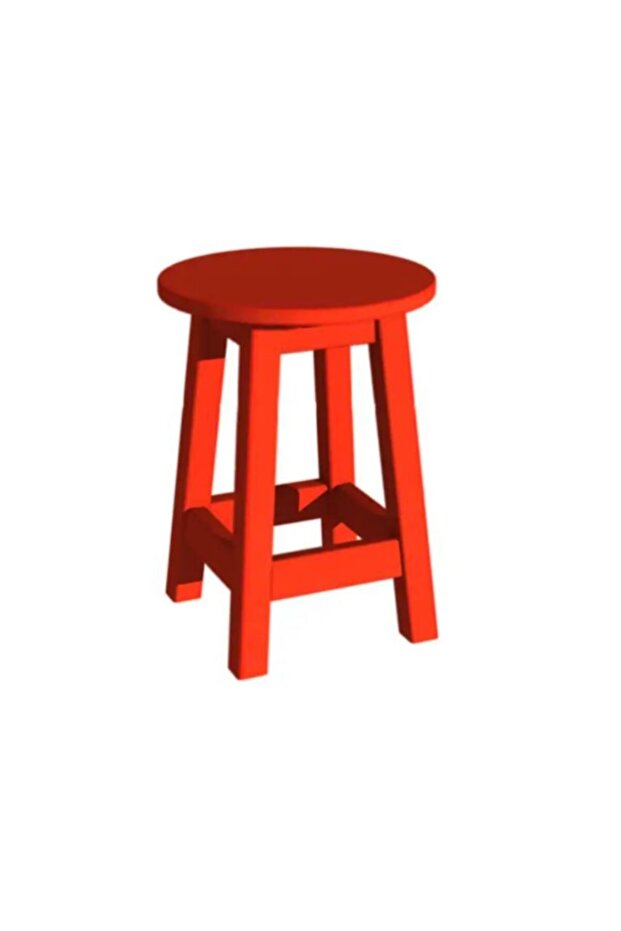 Ahşap Tabure 45 Cm Renkli - 1