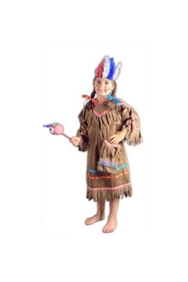 Girl's Brown Native American Costume