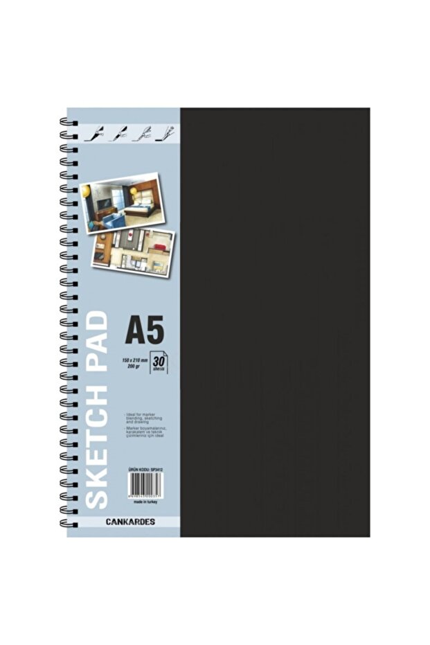 Marker Sketch Pad Spiral A5 150x210mm 200 gr 30 Sf