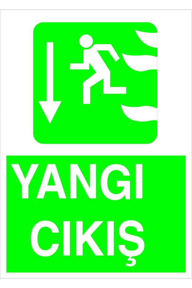 Fire Exit Warning Warning Directional Sign 50X70 cm