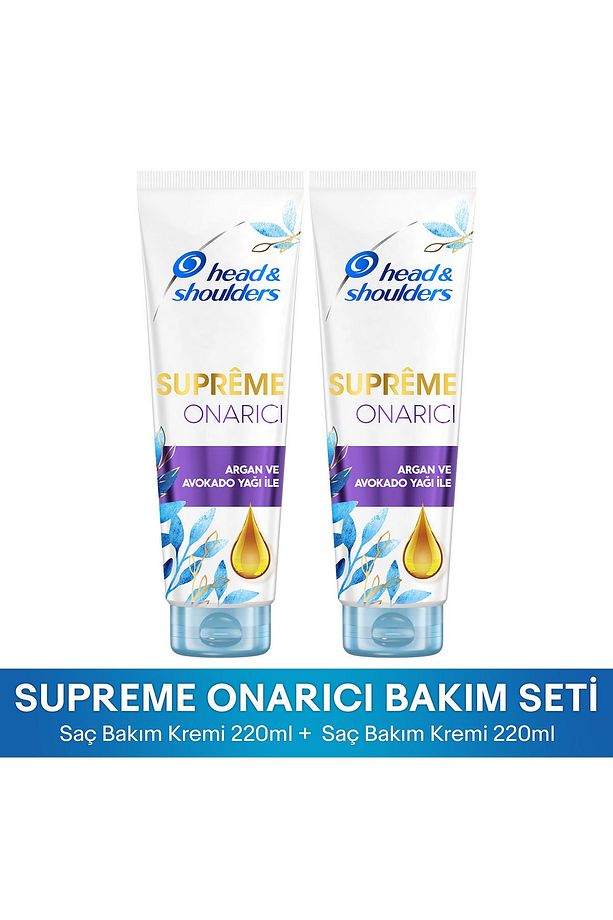 Head & Shoulders Supreme Onarıcı Argan ve Avokado Yağı Saç Kremi 220 ml*2 - 1