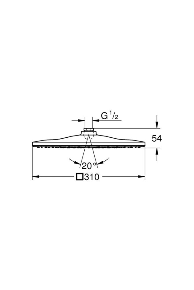 Rsh Mono Cube Tepe Dusu Kare 310mm - 26567000 - 4