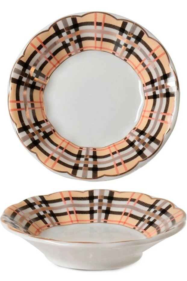 6 Burbe Silk Porcelain Tea Plates