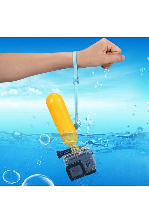 Puluz Hero Uyumlu Bobber Şamandıra Su Altı Monopod - Sarı - 7