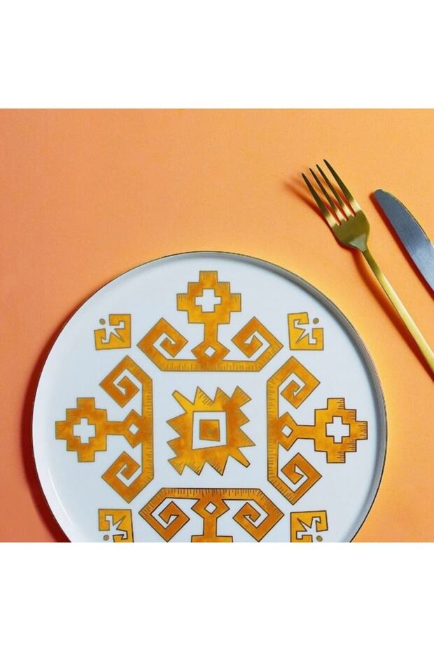Arabesque Pattern Flat Plate 27cm - 1
