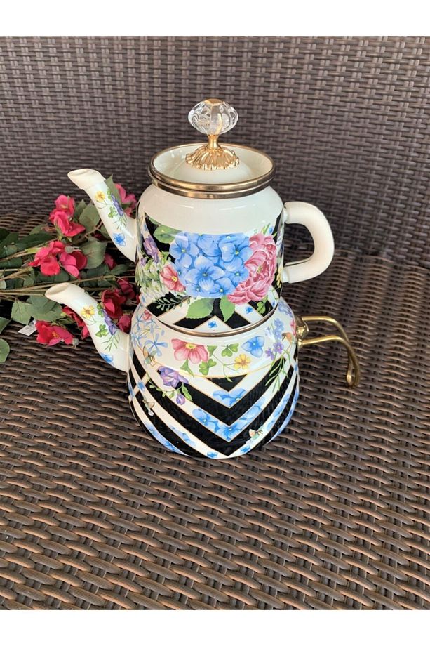 Kırmızı 3010bg Vintage Emaye Çaydanlık Emaye - 1