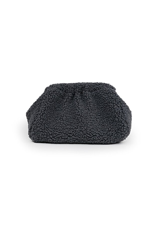 Grey (smoked) Teddy Plush Women's Handbag
