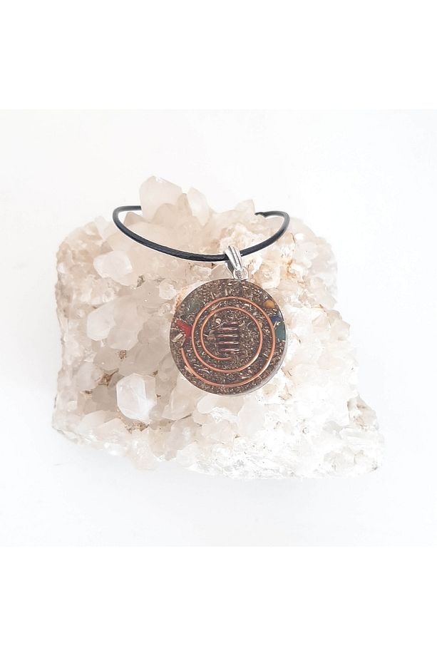 Sri Yantra Orgonit Kolye – Ganslı Ve 7 Çakra Taşlı - 2