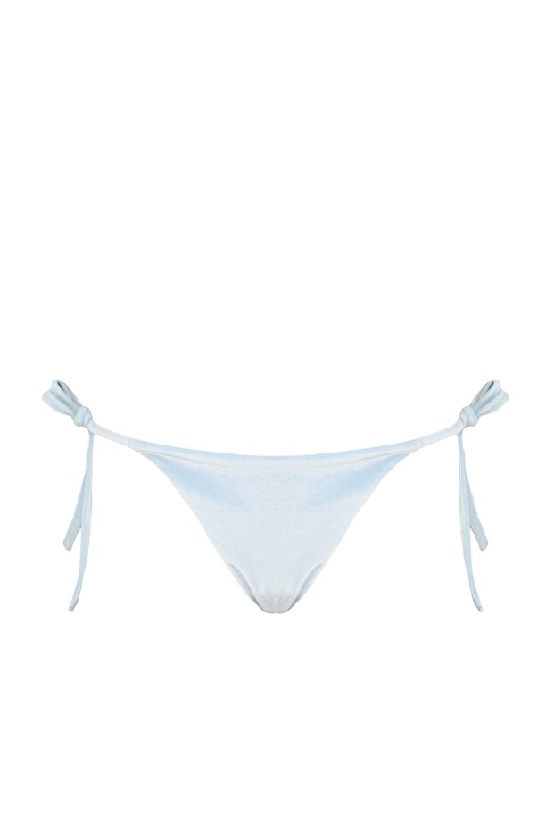 Mavi Aksesuarlı Kadife High Leg Bikini Altı TBESS23BA00076 - 7