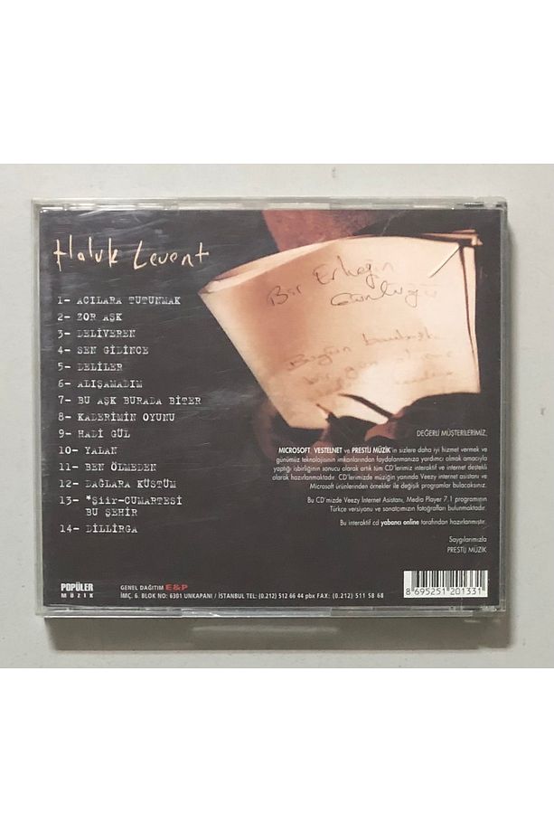 Haluk Levent Bir Erkeğin Günlüğü - Acılara Tutunmak Cd (orjinal Dönem Baskı) - 2
