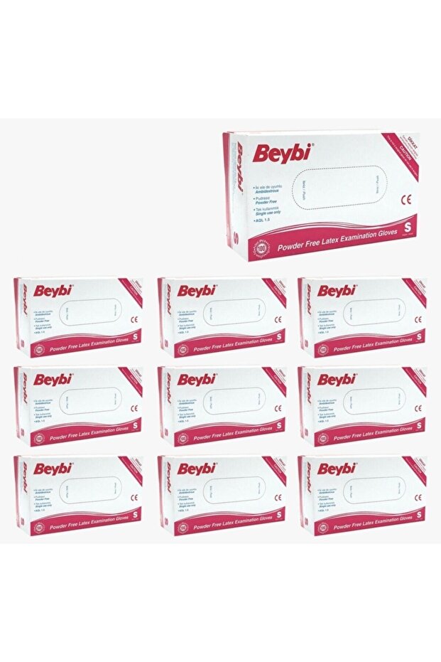 Powder-Free Latex 10 Pack of Gloves in One