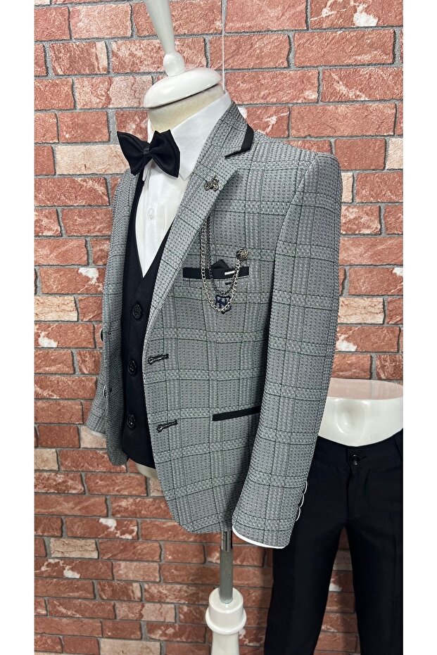 Takım Elbise Yelekli Gömlekli Set 9/12ay-4yaş Massimo - 6